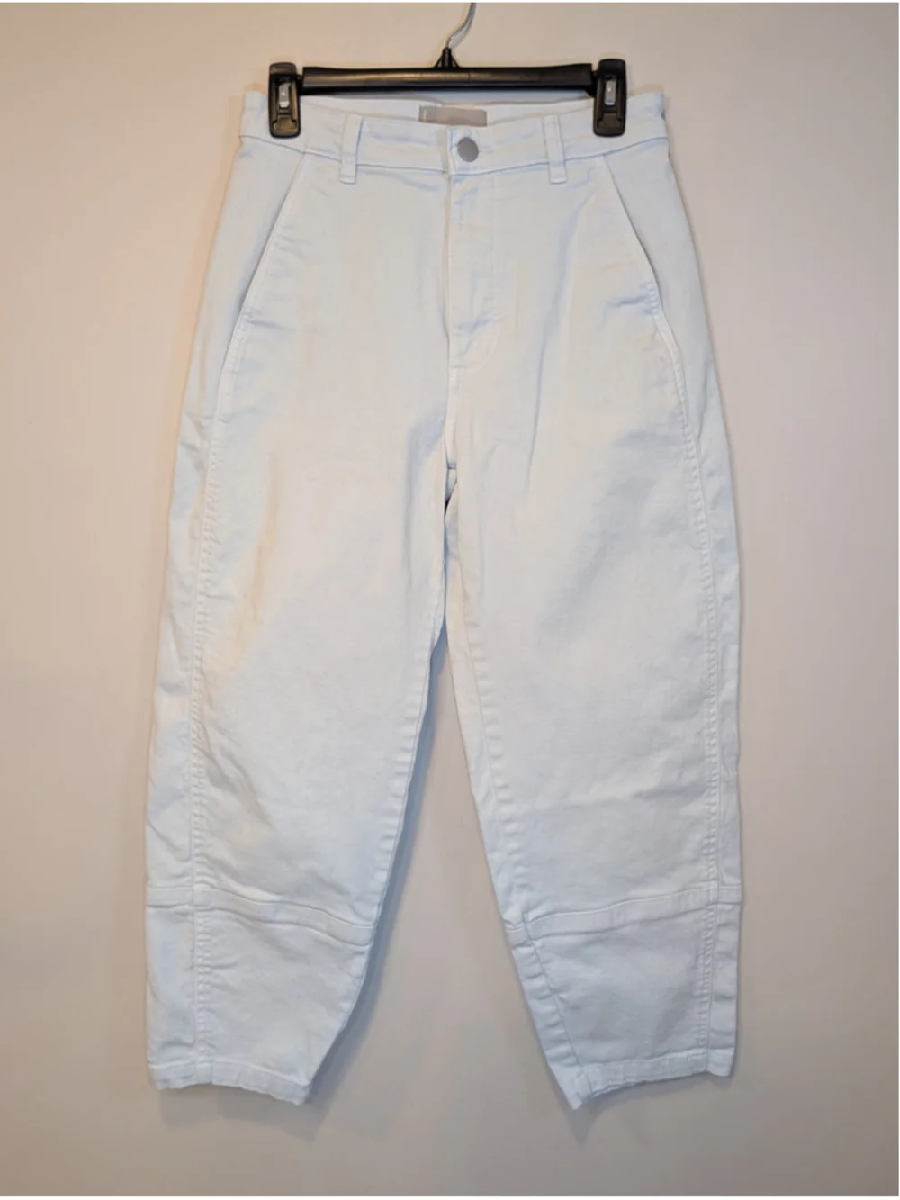 Everlane The Utility Barrel Pant High Rise Curved Leg Light Ice Blue Denim 6R 6